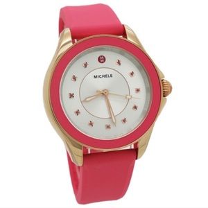 MICHELE WOMENS CAPE TOPAZ GOLD TONE CORAL